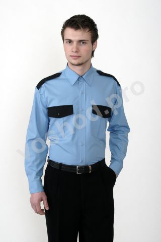 Рубашка охранника в заправку длинный рукав