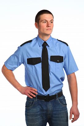 Рубашка охранника в заправку короткий рукав оптом
